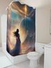 Ethereal Woman In Celestial Landscape Shower Curtain - Waterproof, Mildew-Resistant, Machine Washable For Dreamy Bathroom Decor