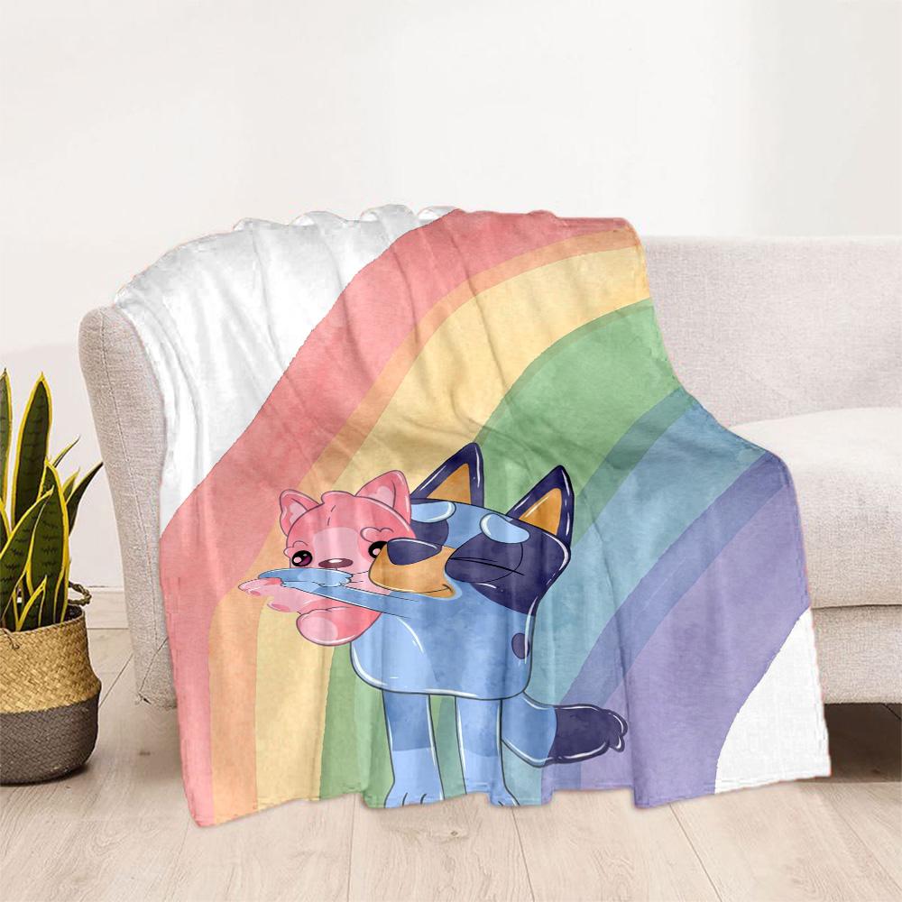 Bluey Bingo Hug Blanket Ultra-Soft Great for Livingroom Sofa Bed Four Seasons Multipurpose Modern Style Gifts For Family Or Friends