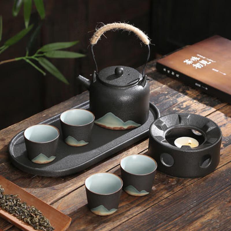 Zen Black Handmade Black Pottery Kung Fu Tea Set
