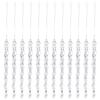 Twisted Water Drop Design Acrylic Icicle Ornaments Snowflake Ornaments Set Christmas Tree Decor