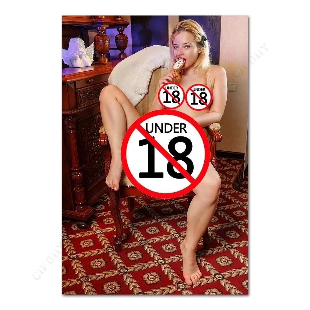 Vintage Pinup Girl Metal Wall Sign Retro Decor 20x30cm