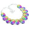 Rainbow Solar Quartz Gemstone Handmade / 925 Sterling Silver Necklace / 925 Stamped Gemstone / Natural Solar Quartz Silver Necklace For Gift
