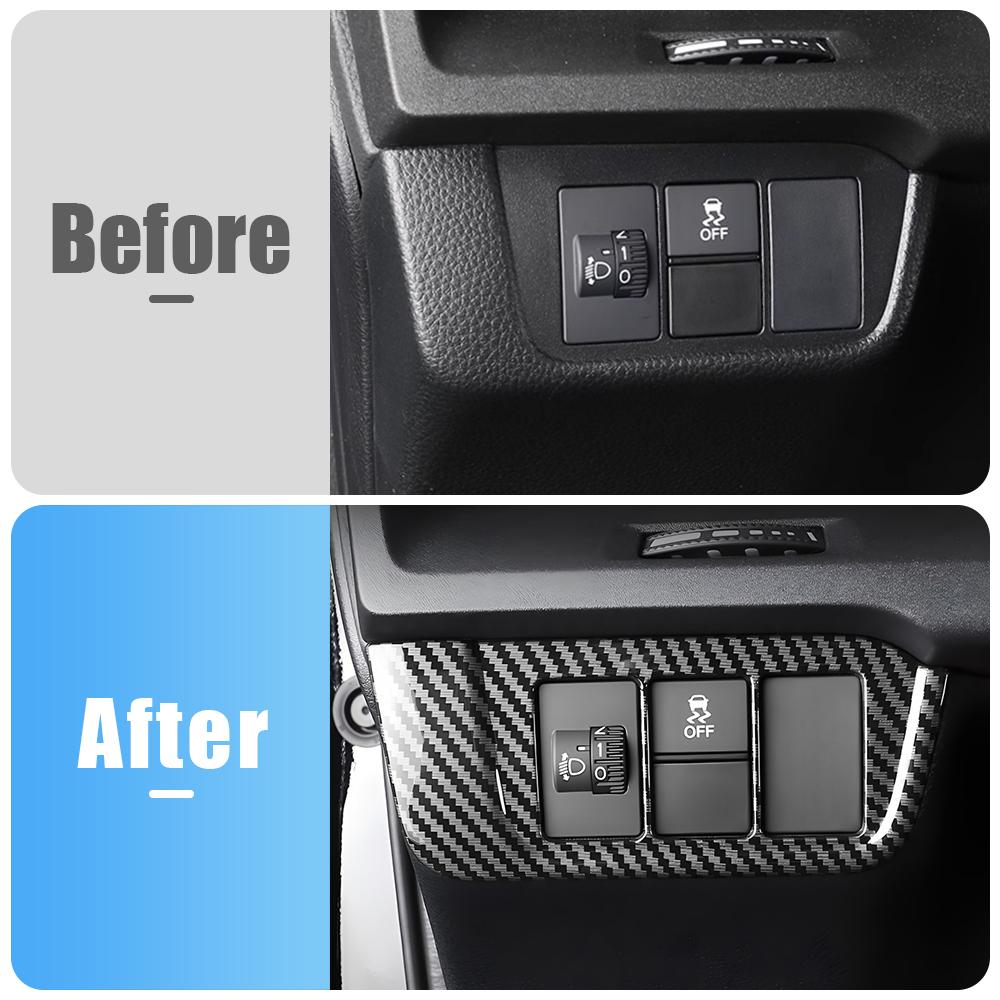 Para Honda CR-V CRV 6ª geração 2023 2024 2025 Híbrido ABS Carro Farol Ajuste Botão Interruptor Tampa Moldura Guarnição Adesivo Acessórios