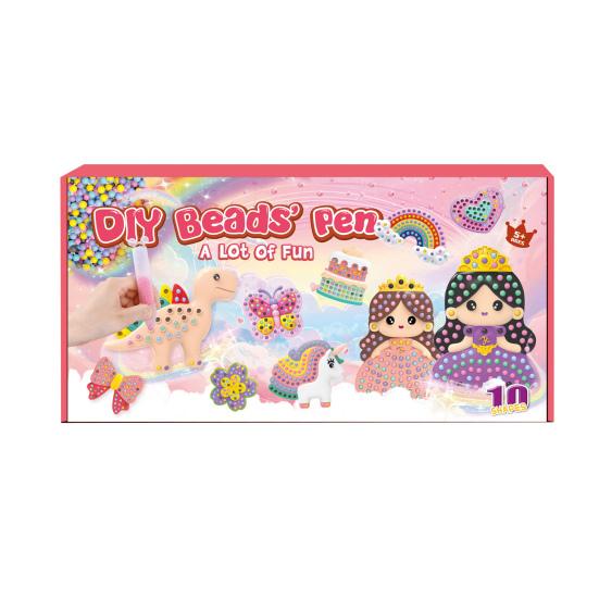 DIY Faux Diamond Painting Kit Cartoon Princess Beads Painting Set Pen Beads Stickers Patterns Painting Kit Gift for Beginners Kids