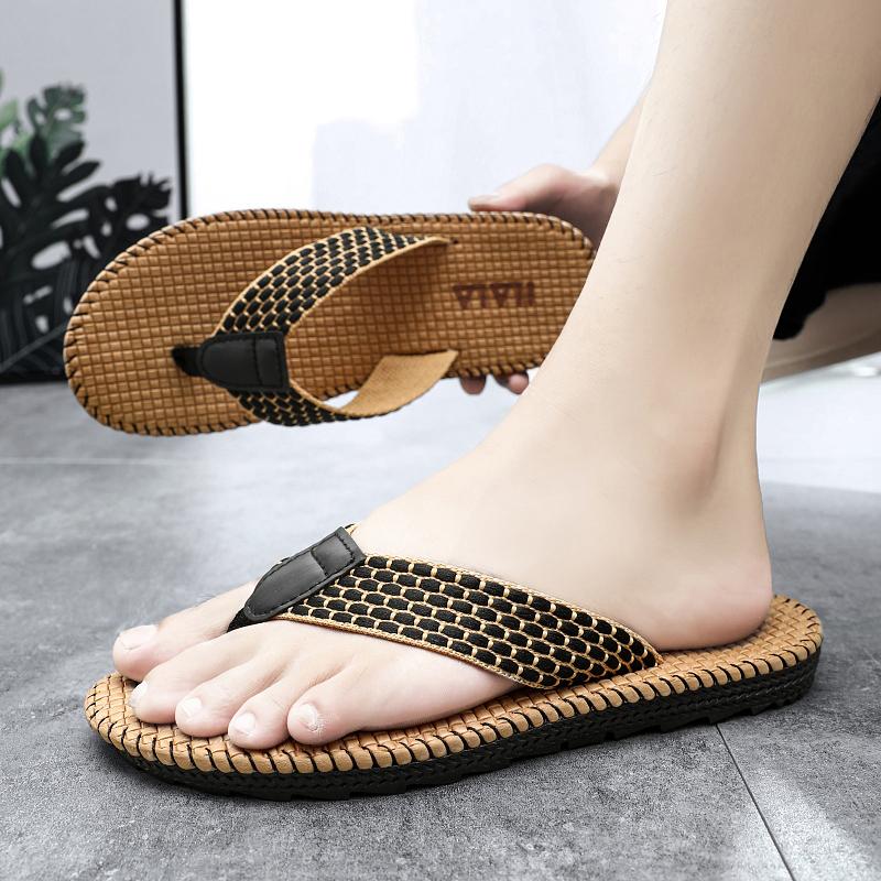 2024 New Men's Slippers Outdoor Sandals Men's Light and Comfortable Summer Casual Beach Shoes Indoor Flip-flops Men's Shoes