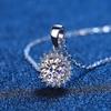 D Color 5CT Certified Moissanite Necklace Solid Sterling Silver Sunflower Diamond Pendant Necklace for Women Promise Wedding  Jewelry