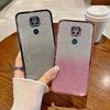 For Motorola Moto E7 Plus Case Moto XT2081-1, XT2081-2 Phone Case Shiny Glitter Plating Silicone Camera Lens Soft Back Cover