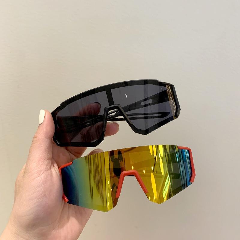 Oversized Children Cycling Sunglasses Boys Girls Stylish Windproof Outdoor Use Sports Style MTB Riding Skiing Goggles UV400 Glasses