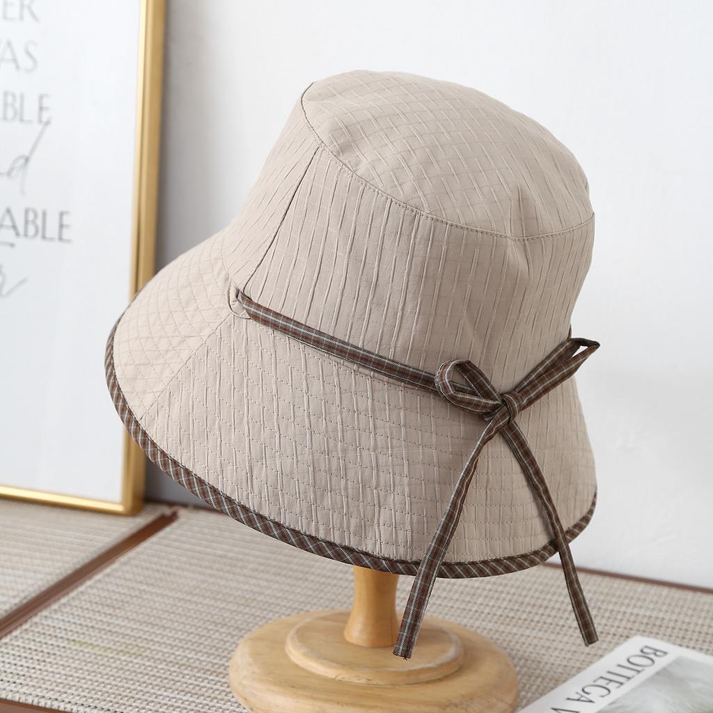 Japanese-style Bowknot Hat Spring and Summer Outings, Makes Face Look Smaller, Versatile Bucket Hat Women, Fis