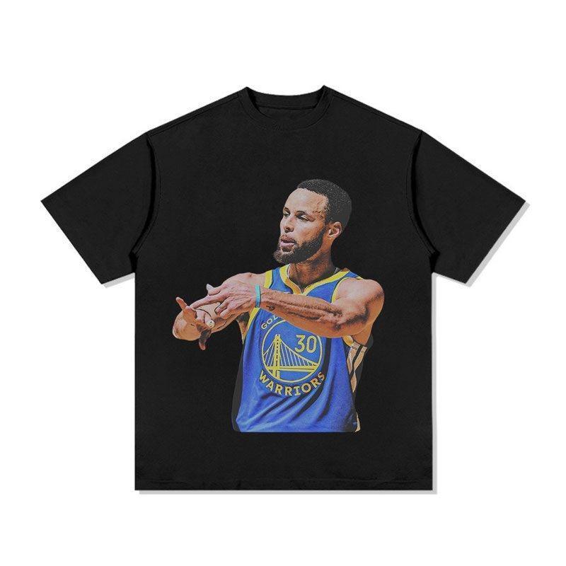 Stephen Curry Golden State Warriors 30 Druck Schwarzes T-Shirt