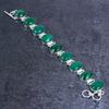 Émeraude(Simulé) Bracelet Ethnique en Argent Sterling 925 7-8" e2o41