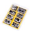 8Pcs/Sets Mental 9 Ring Puzzle Toys Intelligence Buckle Lock Brain Teaser Metal Wire Puzzles Xmas