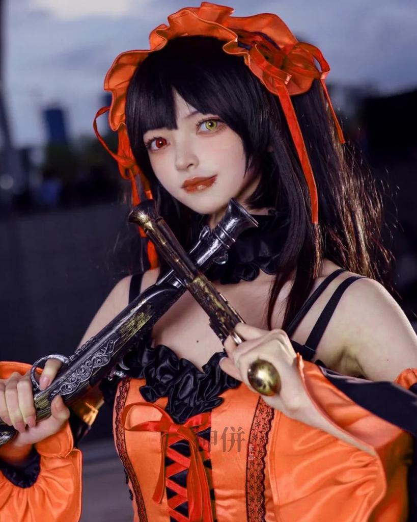 Kurumi Tokisaki Cosplay The Worst Date A Live Cosplay Costume for School and Stage Wear Tokisaki Wig Size [Excellent Quality] Wig, Spirit, Adults,