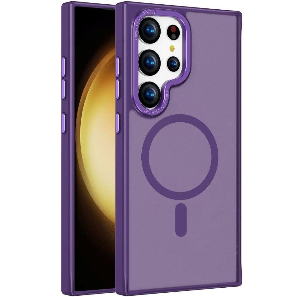MagSafe Case for Samsung Galaxy S24 Ultra 5G, Hybrid Case, Purple