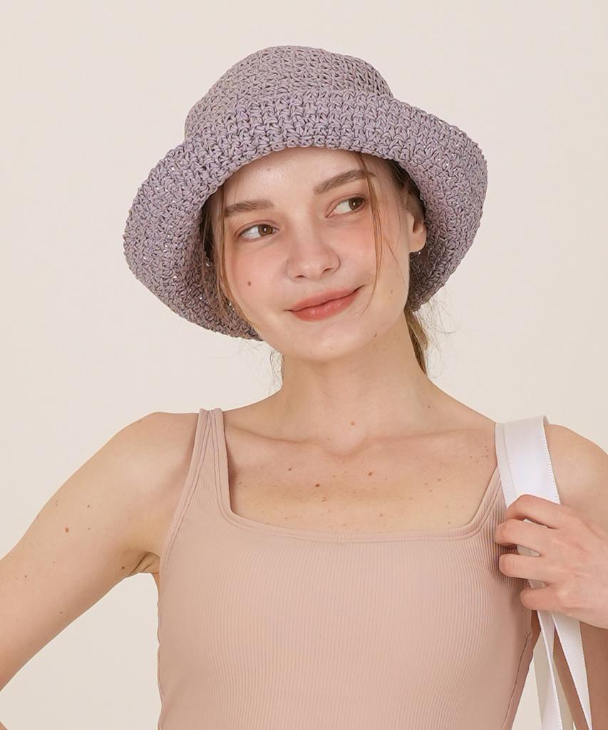 THE-ABON Beach Lia Knit Bucket Hat Black