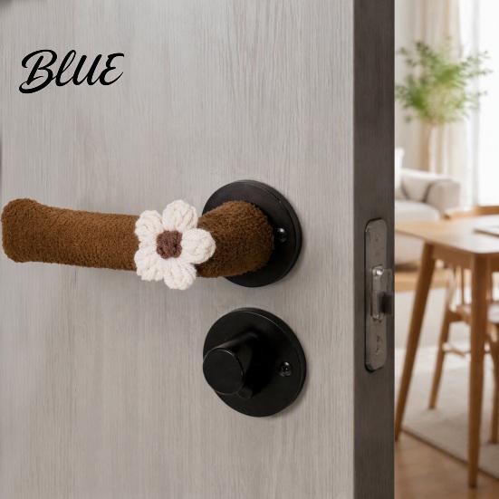 Easy Install Door Handle Cover 2/4Pcs Flower Cover, Anti-collision Knob Protector, Anti-Static Lever Sleeve Set Anti-Freeze for Home Office
