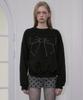 ROSEFRANTZ Patch Ribbon Sweatshirt [Black]