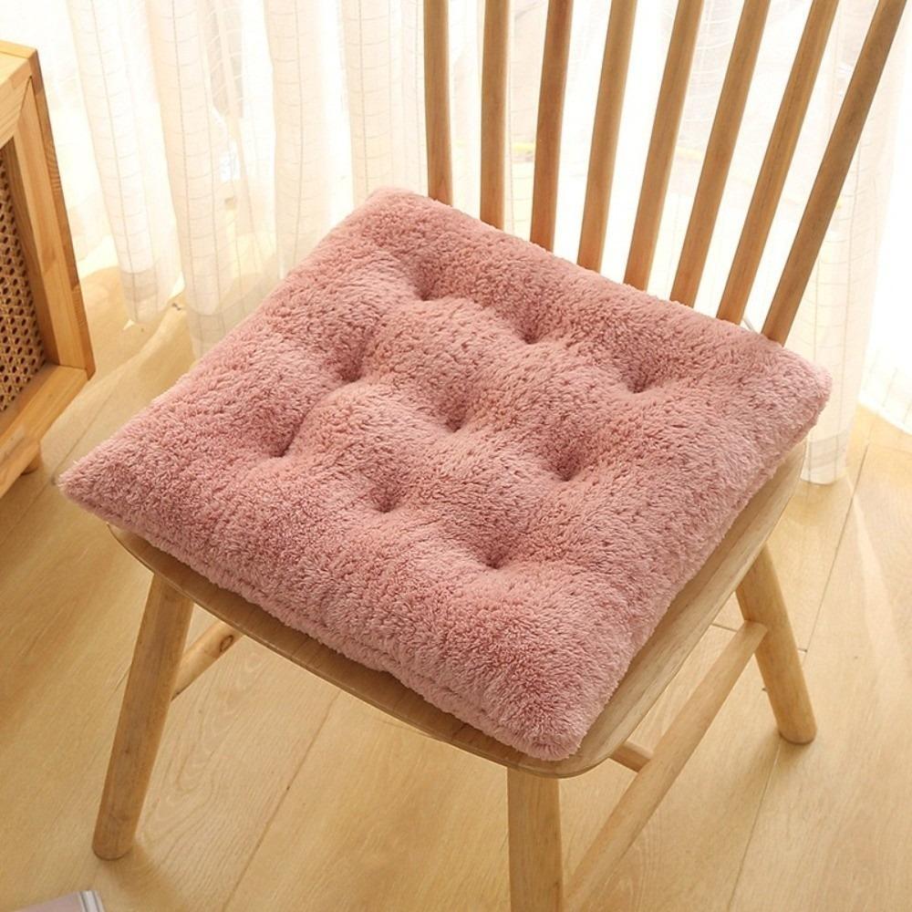 40×40cm Plush Seat Cushion Thickened Dining Chair Cushion Cozy Office Chair Pad Home Office Use