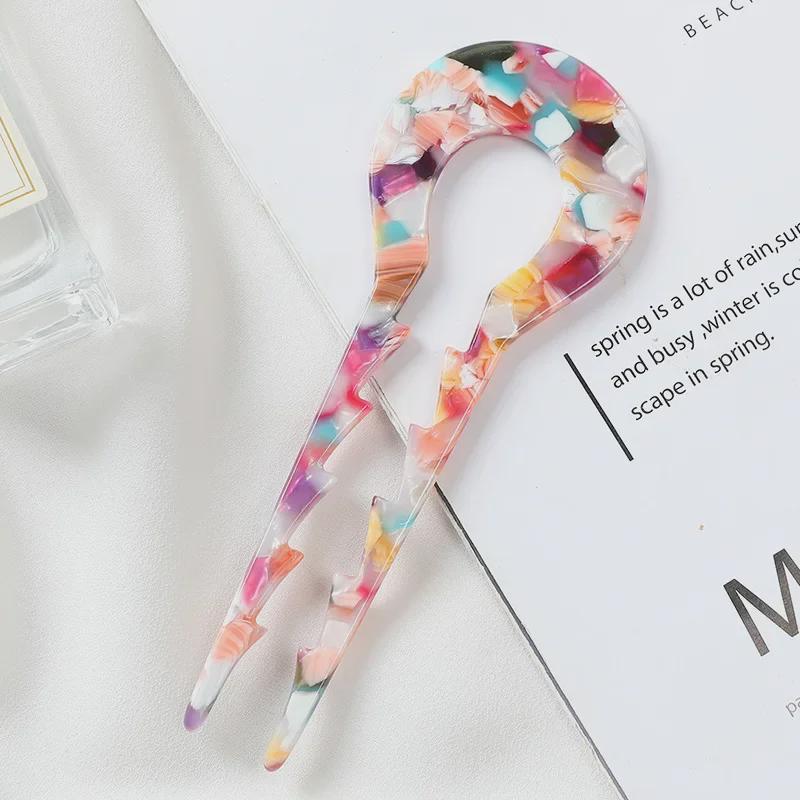 European & American Fashion Acetate U-Shaped Non-Slip Hairpin