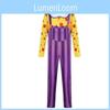 Toy Story Chuckles The Clown Cosplay Costume With Long Sleeve Top And Overalls For Halloween Dress Up