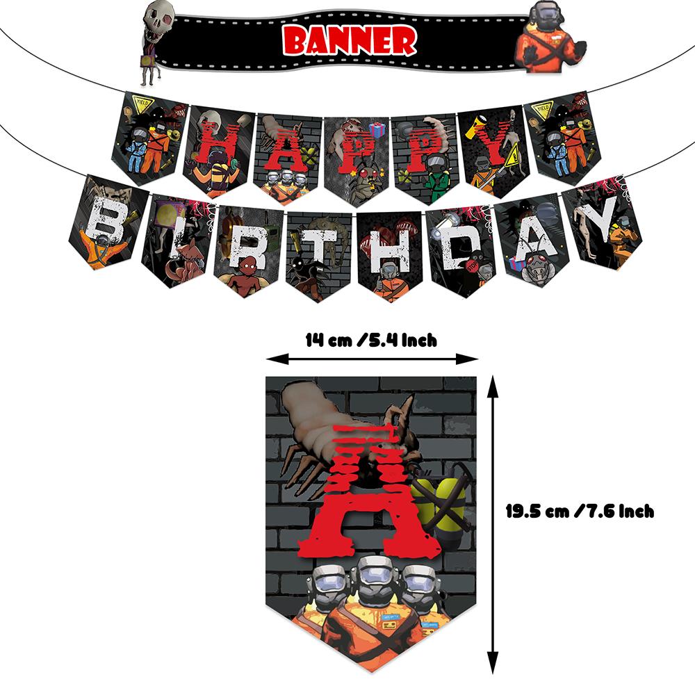 30 Stuks Lethal Company Feestartikelen Omvatten Een Banner, Taarttoppers, Ballonnen