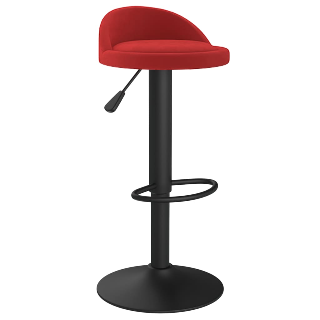 Bar Stool Wine Red Velvet