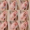 1 stuks mode volledige diamanten vlinderbloem kristal enkele oorclip oorbel
