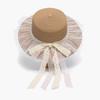 Women's Beach Look Ribbon Dot Chiffon Rattan Hat
