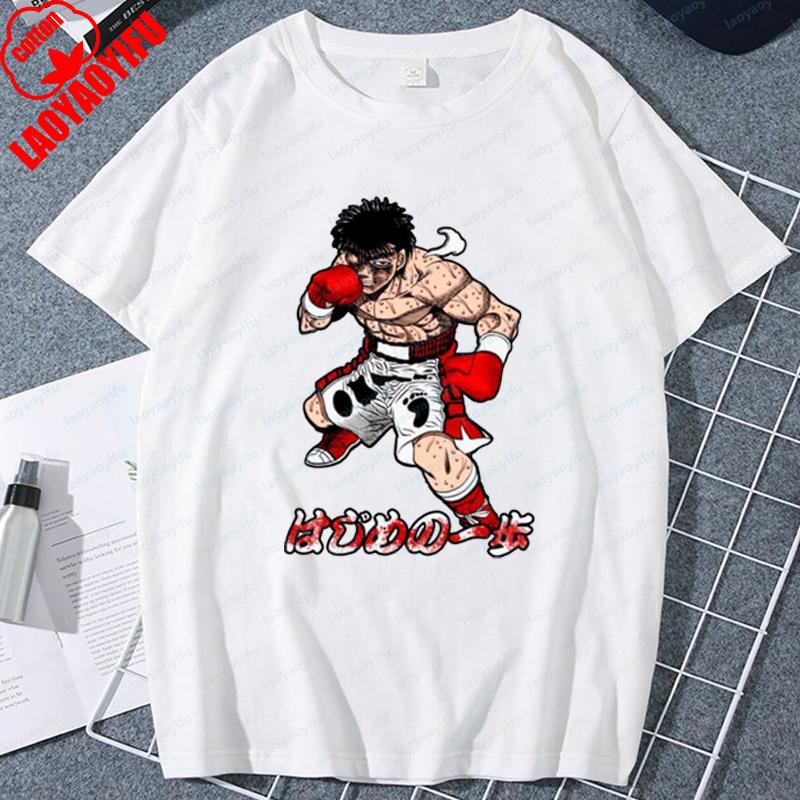 Hajime No Ippo Anime T Shirt Japanese KBG Vintage Tshirt Cartoon Unisex T Shirt Retro New TEE TSHIRT Women Fitness Trend Tops