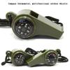 Outdoor Whistle Plastic Multifunctional Three In One Whistle, Life-saving Compass, Thermometer, Essential for Judges In The Wild