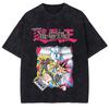 Anime Print T-shirt Yugi Muto Manga Graphic T Shirt Men Women Clothing Summer Short Sleeve Tees Washed Tshirt