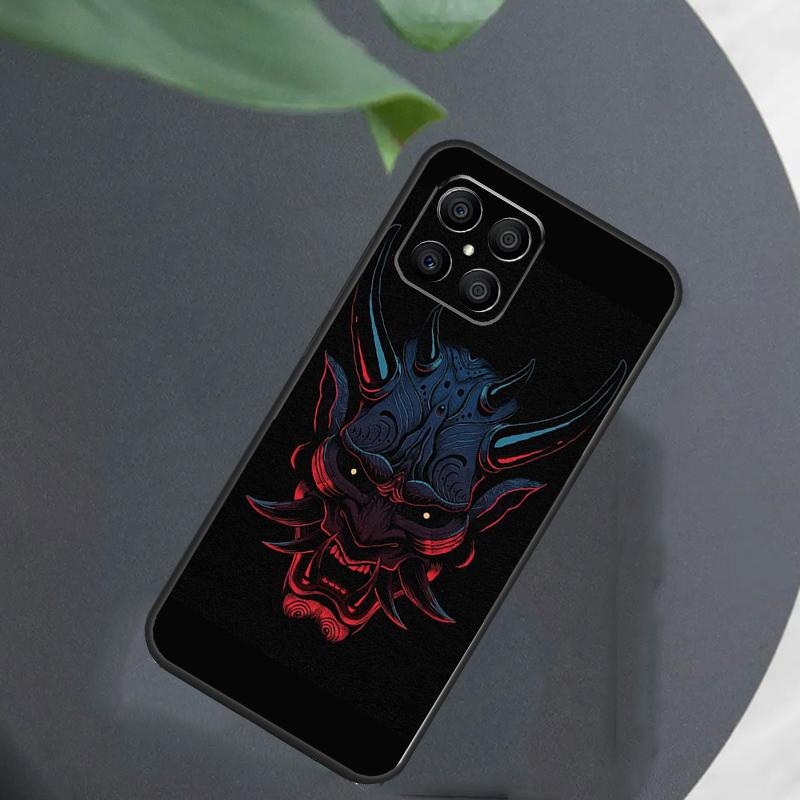 Samurai Oni Mask For Honor Magic 7 Lite 6 8 Case For Honor 200 400 Pro 90 70 50 X8c X8b X9a X9b X9c X9d Win RT