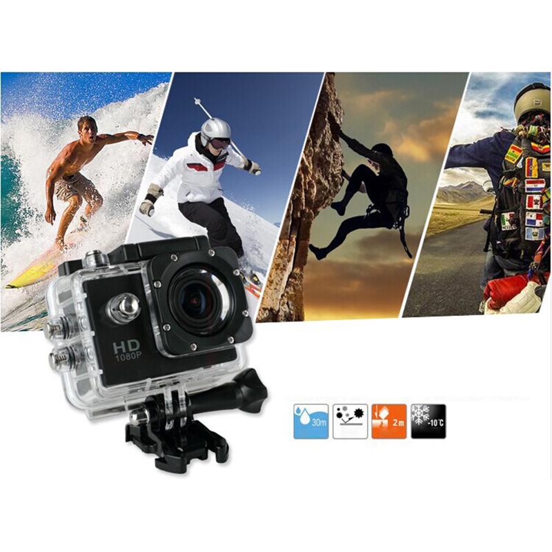 Mayitr 1 sett Full HD Action Camera Sport Video Camcorder Vanntett DVR Hjelm Go Pro