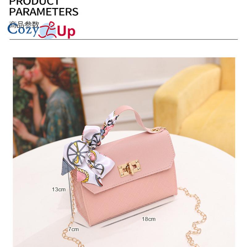Cozy Up Chain Small Square Bags Wholesale Women's Bags, Fashionable and Versatile Woven Pattern Small Bags