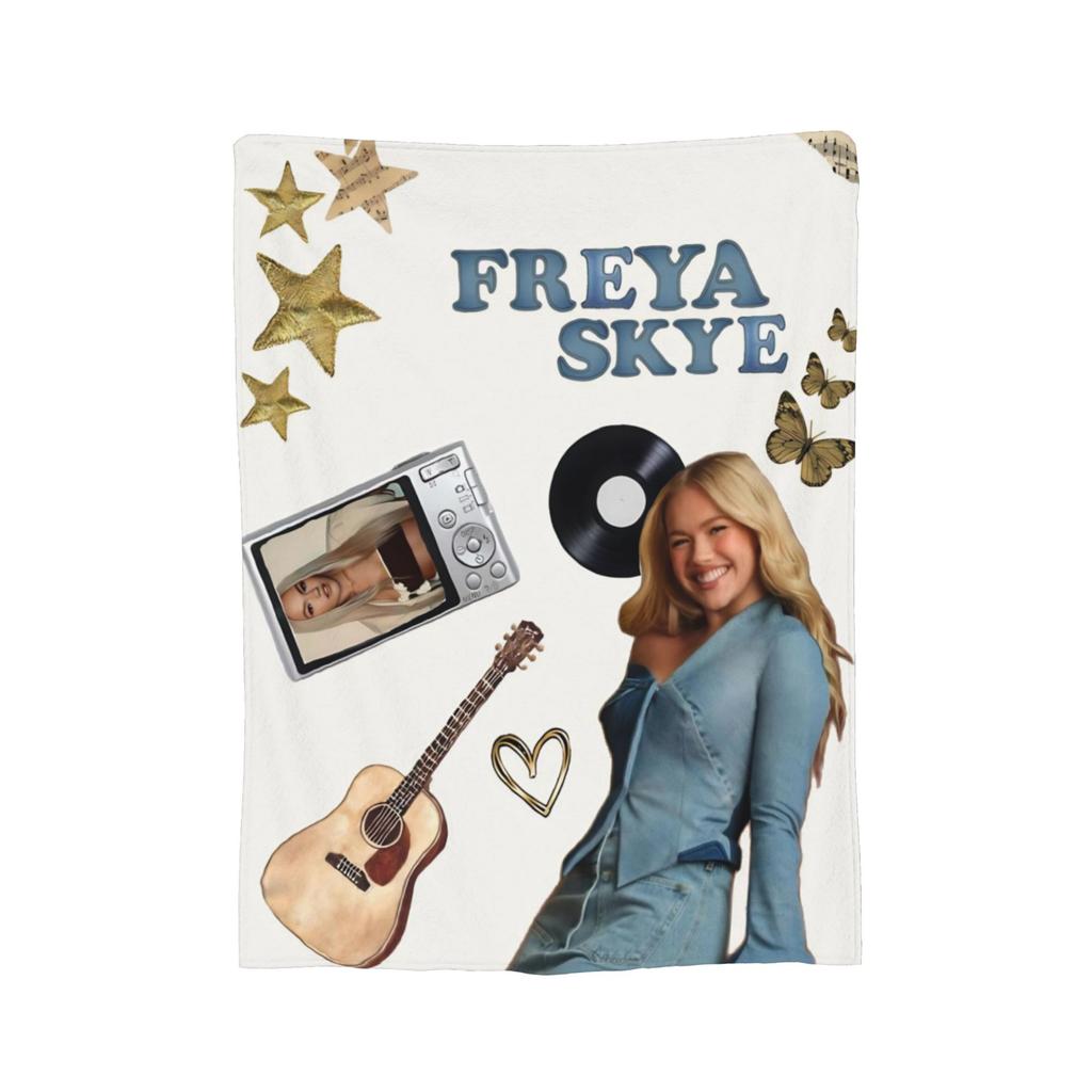 Super Soft Freya Skye Singer Tour Throw Blanket Premium Fleece Flannel Lightweight Bed Blanket Cozy Fluffy Blankets