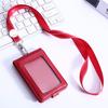 Buckle ID Tag Badge Holder Leather Flip Chest Card Bag Employee Pass Work Card Case  Office Worker