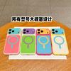 Applicable To Apple 18proMax Contrasting Color Dopamine Mobile Phone Case Magnetic Suction iPhone17 Creative Anti-drop 16 Protective Case