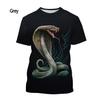 Cobra Series 3D Printed Men's Casual Short Sleeved T-shirt