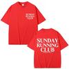 2026 Neues Sonntags-Laufclub-Grafik-T-Shirts Herren Damen Sportmode Kurzarm Baumwolle Lässig Sommer-T-Shirt Streetwear