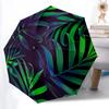 1 pièce Parapluie Automatique Ouverture/Fermeture Feuilles Tropicales avec Bouton One-Touch, Design Coupe-Vent Parapluie Léger Portable pour Femmes & Hommes6100