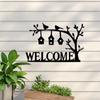 1pc Welcome Metal Sign Stylish Outdoor House Sign, Perfect for Entryways, Ideal Mother's Day Gift, Elegant Metal Décor for Home
