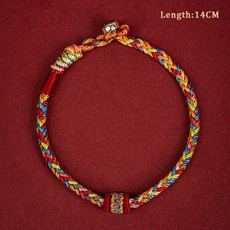 Braccialetto Intrecciato Fatto a Mano Filo Colorato Amuleto Portafortuna Braccialetto di Corda Per Donne Uomini Nodi Cordino Rosso Braccialetti Intrecciati Regalo