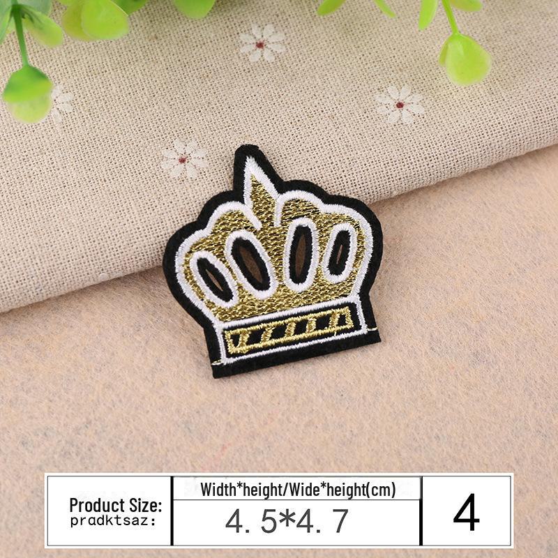 Golden Crown Embroidery Patch - Fashion Clothing Decoration Label