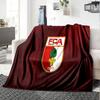 Augs-burg Football Crest Flannel Blanket, Soft Polyester, Modern Design, All-Season for Camping, Travel, Gifts for Holidays or Birthdays