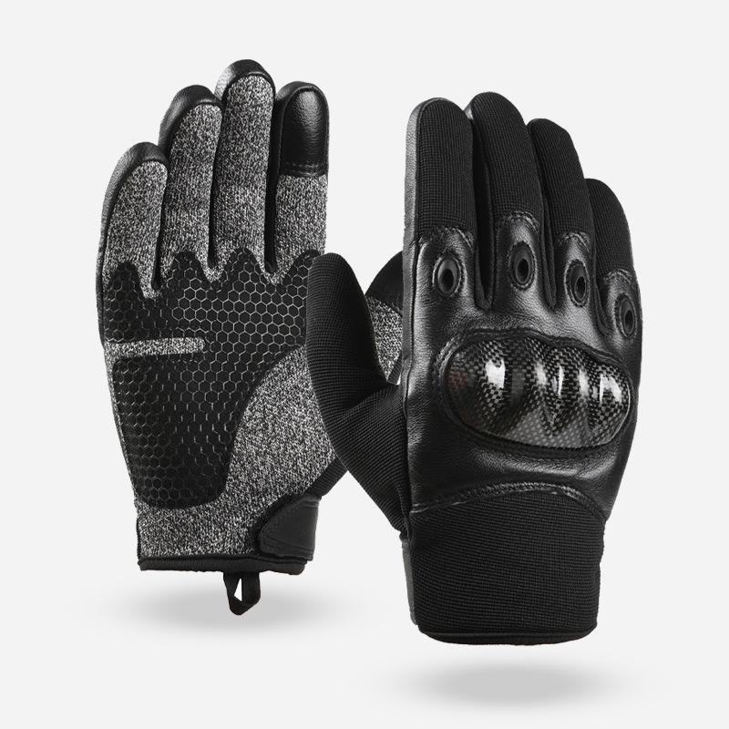 Taktische Handschuhe Herren Schafsleder Schnittschutz Vollfinger Outdoor Luya Kampf Touchscreen Reiten Motorrad Verschleißfeste Handschuhe