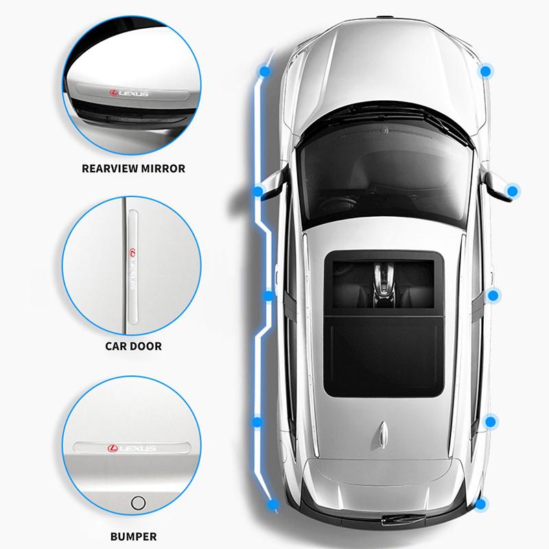 4 stuks Transparante Krasbestendige Beschermstrips voor Autodeurranden Voor Lexus FSPORT LBX NX RX 350h 450h ES UX 300e GS GX IS LS LX CT