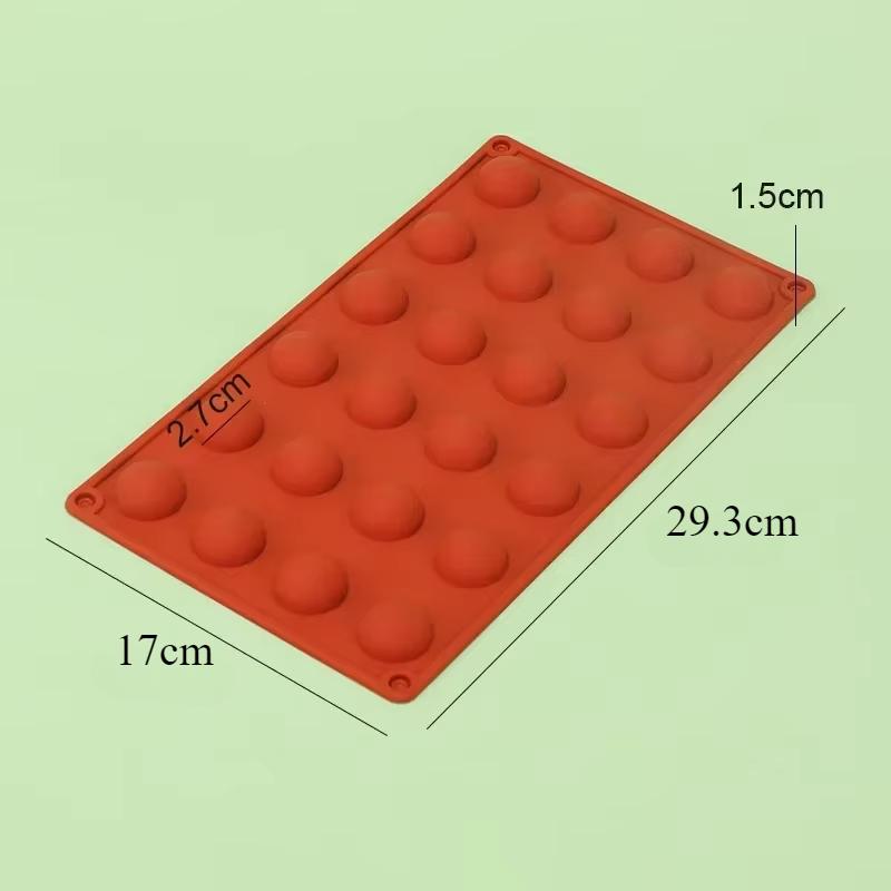 Moule en Silicone Demi-Sphère Rond 6/8/15/24 Cavités 3D Brownie Pudding Mousse Chocolat Dessert DIY Outil de Décoration de Gâteau pour la Pâtisserie