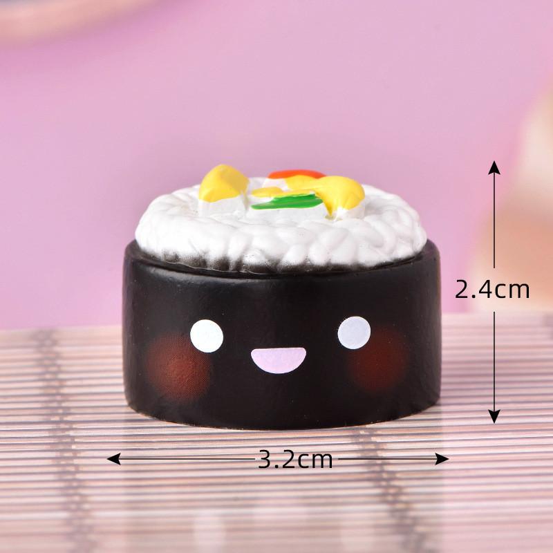 Charmantes Kunstharzhandwerk Cartoon Avocado Sushi Figuren Entzückende Miniaturornamente