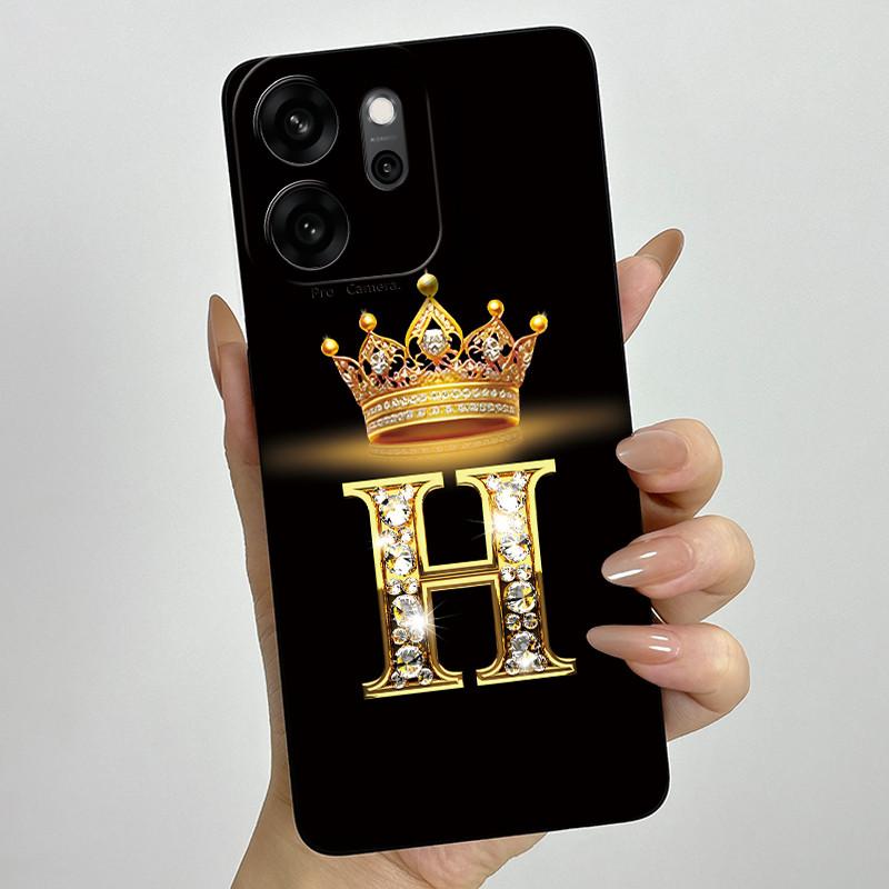 Case For Oppo Reno 14 FS Reno14 F S 14F 14FS 5G Phone Case Crown Letters Shockproof Soft TPU Cover Reno14FS Reno14F Shell Capa