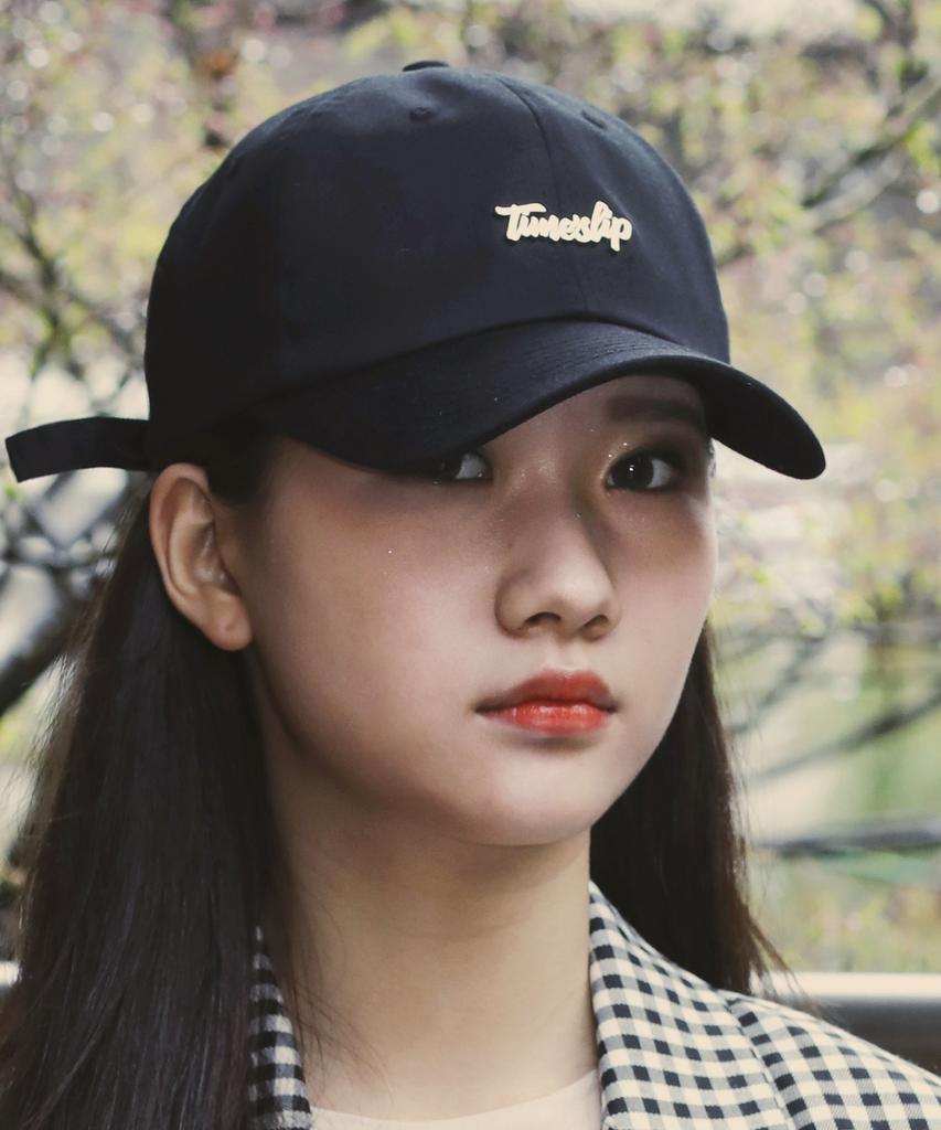 Taimseullib Metal Lettering Cotton Black Ball Cap Tbc06301